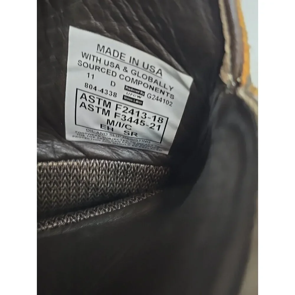 Thorogood Men's 11" Composite Toe WP Western Wellington U.S.A. 804-4338 11D - Picture 7 of 8